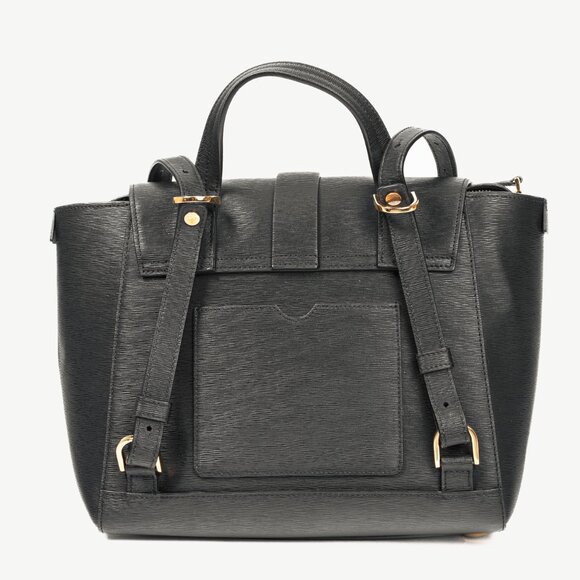 Senreve Midi Maestra Black Textured-Leather Backpack - Picture 4 of 16